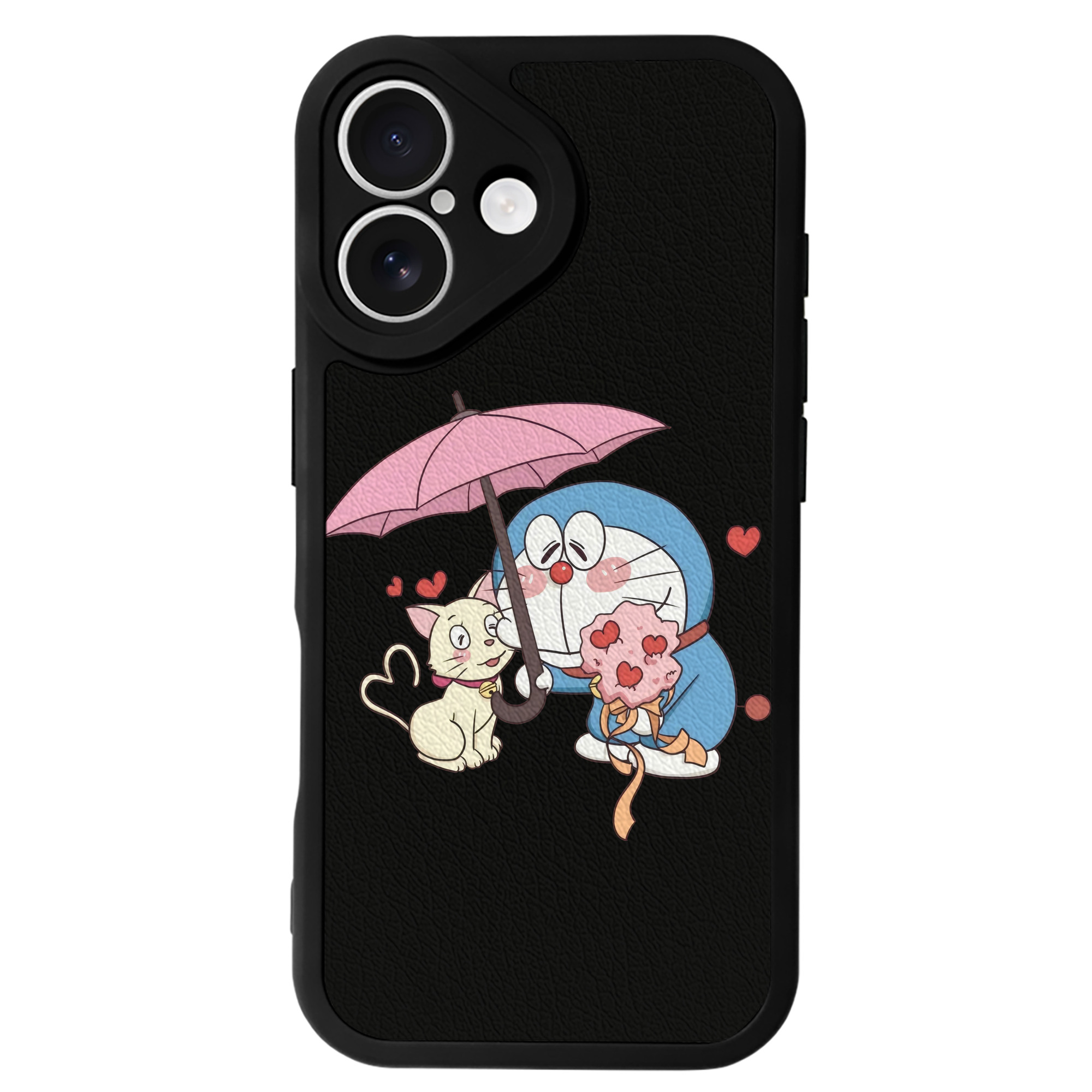 （画像用） ドラえもん Doraemon 【iPhone 16シリーズ対応】シリコンスマホケース（レザー調） 材質：シリコン
